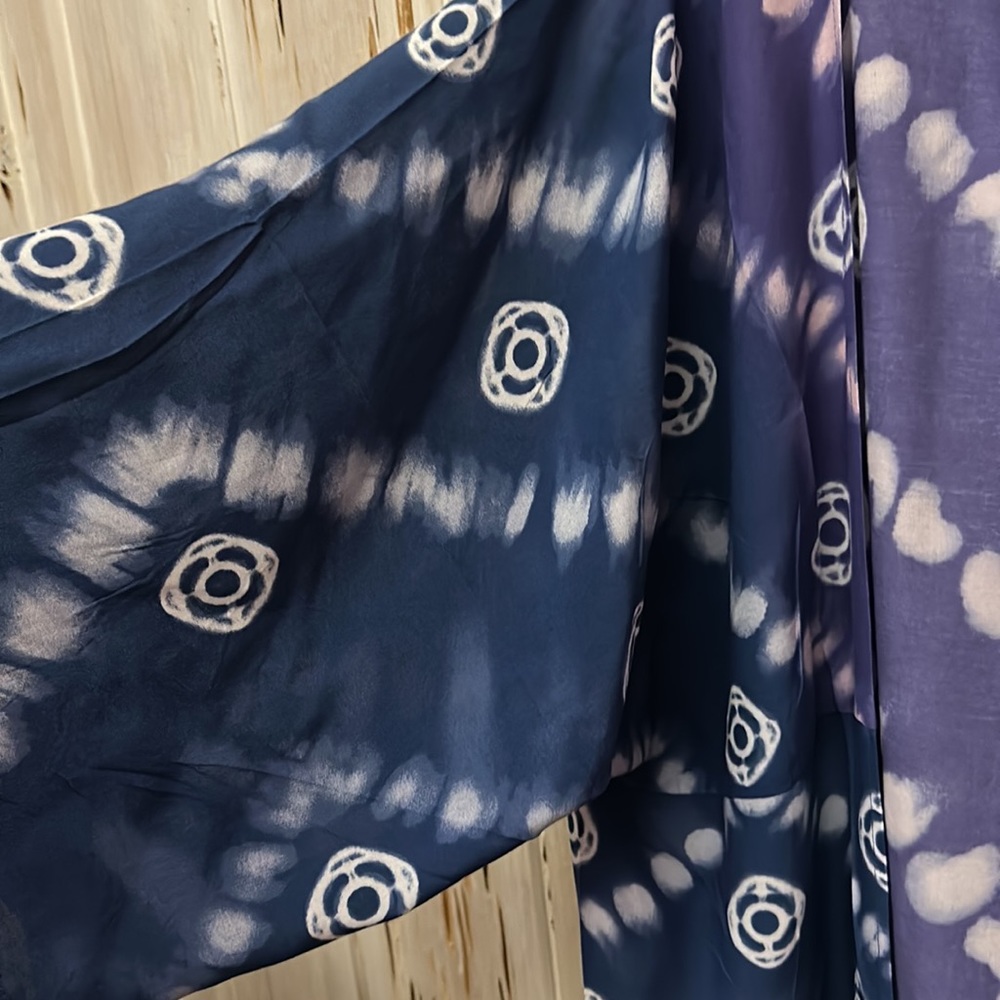 NWT Boutique Indigo Blue Moon Tie Dye Kimono - Picture 9 of 15